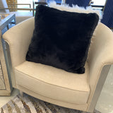 Soft Cozy Fuzzy Faux Fur Pillow - Faux Fur Fabric, Solid, 20" X 20", Black, Charcoal Gray, Offwhite, Silver, Mocha, Rose, Navy, Honey Gold, Teal Blue (1 Piece)