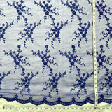 Beaded Lace Fabric on Polyester Net Mesh 54"