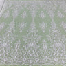 Beaded Sequined Lace Fabric 100% Polyester Net Mesh