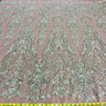 Beaded Lace Fabric on Polyester Net Mesh