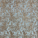 Beaded Sequined Lace Fabric 100% Polyester Net Mesh