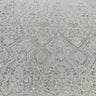 1 Yard Beaded Lace Fabric Embroidered on 100% Polyester Net Mesh