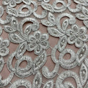 Beaded Corded Bridal Lace Ivory Mesh