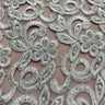Beaded Corded Bridal Lace Ivory Mesh