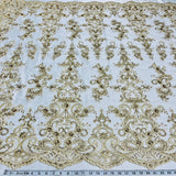 Embroidered Lace Beaded Bridal Mesh