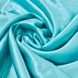1 Yard Charmeuse Medium Satin Lining Fabric Aqua Blue 60"