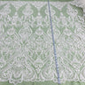 Embroidered Bridal Lace Fabric on Polyester Net Mesh