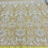 Beaded Lace Fabric on Polyester Net Mesh