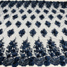 Beaded 3D Floral Lace Fabric