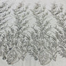 1 Yard Beaded Lace Fabric Embroidered on 100% Polyester Net Mesh – 51" Wide