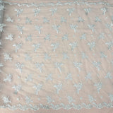 Beaded Embroidered Lace Mesh Fabric