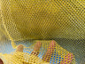 AB Rhinestones On A Fish Net Polyester Fabric - Iridescent Rhinestone Mesh, 1 Yard