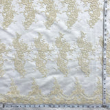 Corded Bridal Lace Fabric on Polyester Mesh