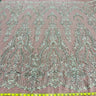 1 Yard Beaded Lace Fabric Embroidered on 100% Polyester Net Mesh