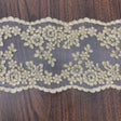 Corded Lace Trim 6" Double-Sided Embroidered Mesh