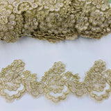 Corded Lace Trimming 100% Polyester Net Mesh 4"