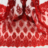 Beaded Corded Lace Fabric on Polyester Net Mesh