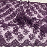 1 Yard - Corded Bridal Lace Fabric Embroidered on 100% Polyester Net Mesh - 50"