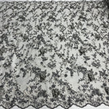 3D Floral Beaded Lace Mesh