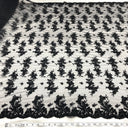Corded Bridal Lace Fabric Embroidered on Polyester Net Mesh 54"