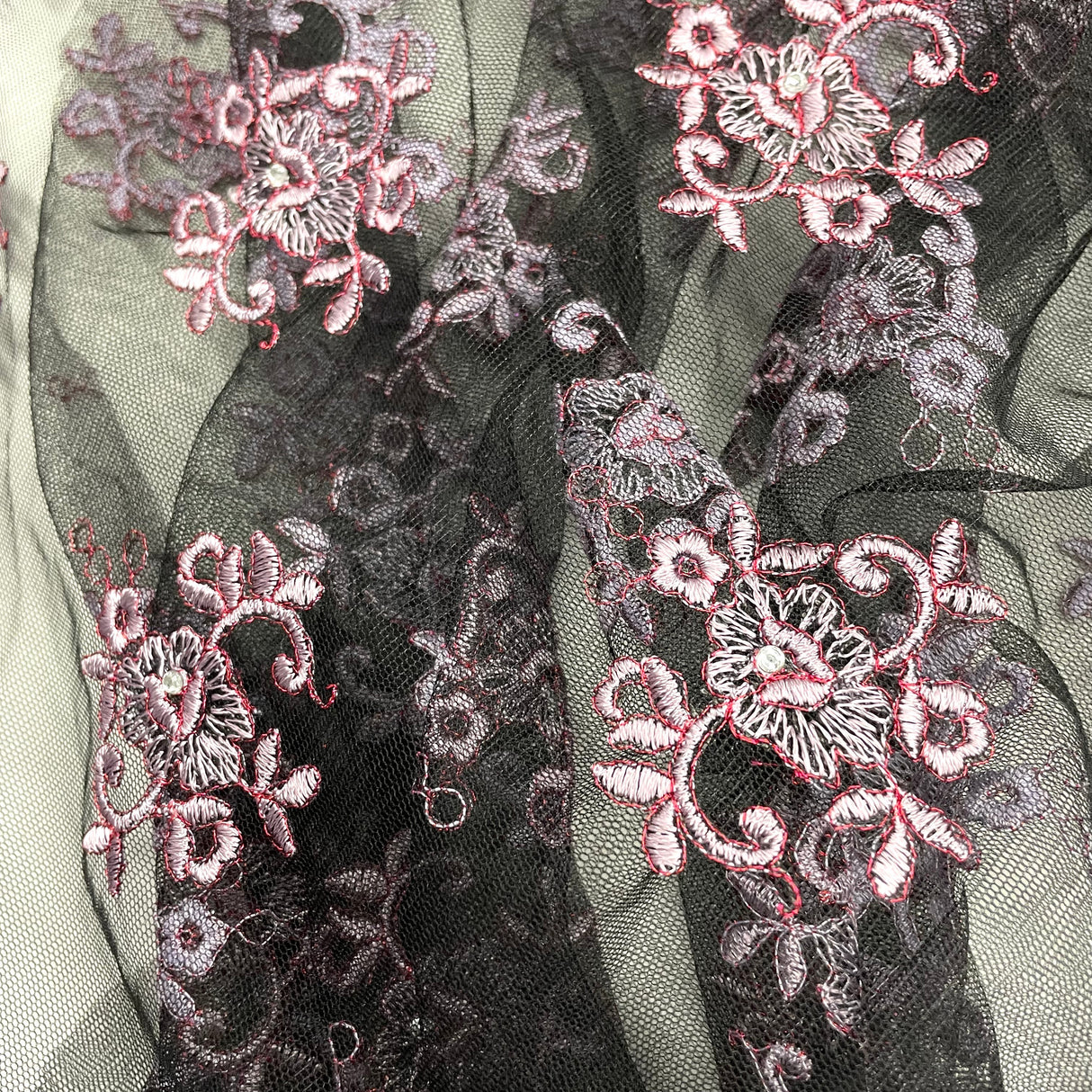 Beaded Embroidered Lace Mesh