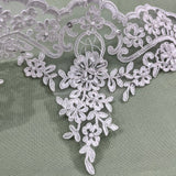 Beaded Corded Floral Lace Trimming