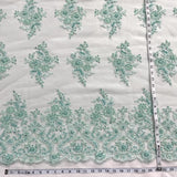 Beaded Corded Bridal Lace Sage