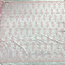 1 Yard Silver Corded Bridal Lace Fabric Embroidered on Polyester Net Mesh for Couture Wedding and Evening Gowns – 54"