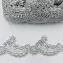 Corded Lace Trim Embroidered Net Mesh