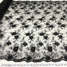 Beaded Lace Fabric Embroidered On 100 Percent Polyester Net Mesh - Black, 53" Width (1 Yard)
