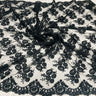 1 Yard Corded Bridal Lace Fabric Embroidered on 100% Polyester Net Mesh – 50"