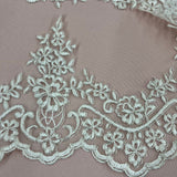 Corded Lace Trimming 6 Inch Polyester Net Mesh