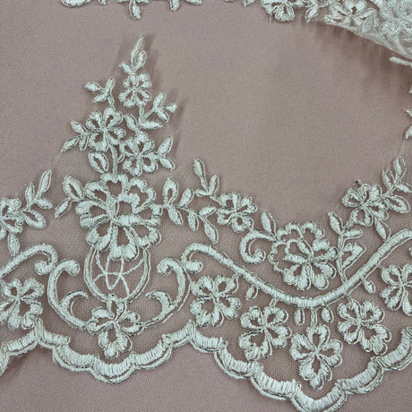 Corded Lace Trimming 6 Inch Polyester Net Mesh