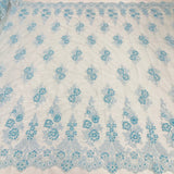 Beaded Corded Lace Fabric 52" Wide