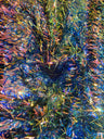 Swords Design Iridescent Sequins Polyester Fabric - Iridescent Sequin Mesh, 52" Width (1 Yard)