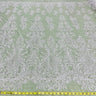 Beaded Lace Fabric Embroidered on Polyester Net Mesh