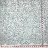 1 Yard Beaded & Corded Lace Trimming on 100% Polyester Net, Elegant Embroidered Lace Fabric