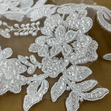 Beaded Floral Lace Trim