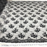 Beaded Sequined Lace Fabric on Polyester Net Mesh