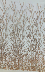 Beaded Sequined Lace Fabric