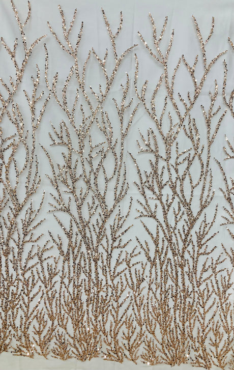 Beaded Sequined Lace Fabric