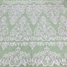 1 Yard Elegant Corded Bridal Lace Fabric Embroidered on Polyester Net Mesh