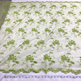 Beaded Lace Fabric Embroidered Mesh