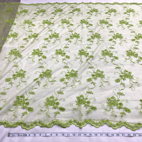 Beaded Lace Fabric Embroidered Mesh