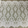 Beaded Lace Fabric on Polyester Net Mesh 53"