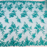 Beaded 3D Floral Lace Fabric