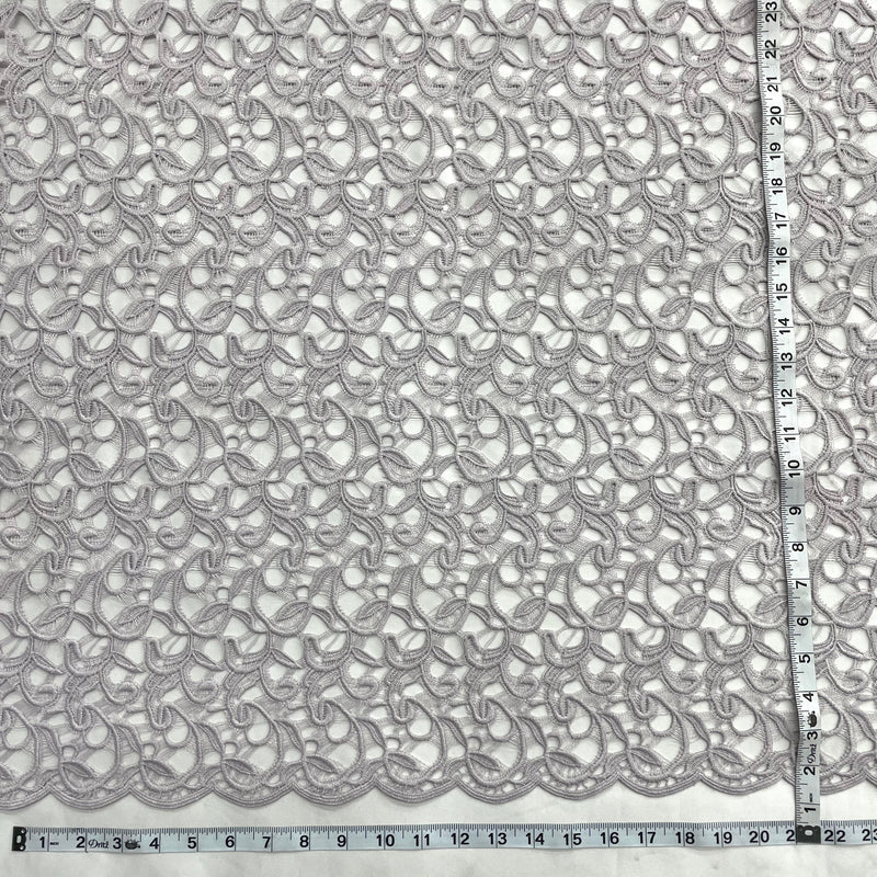 ML-Guipure-Blush 100 Percent Polyester Net Mesh Lace Fabric - Embroidered Floral, Blush, 55" Width (1 Yard)