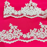 Beaded Corded Lace Trim 4"