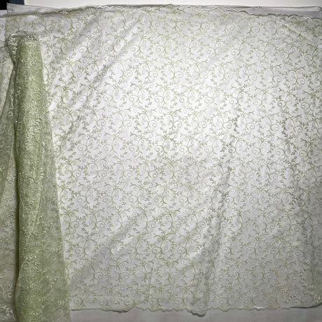 Embroidered Lace Mesh Floral