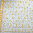 Beaded Lace Fabric on Polyester Net Mesh 54"
